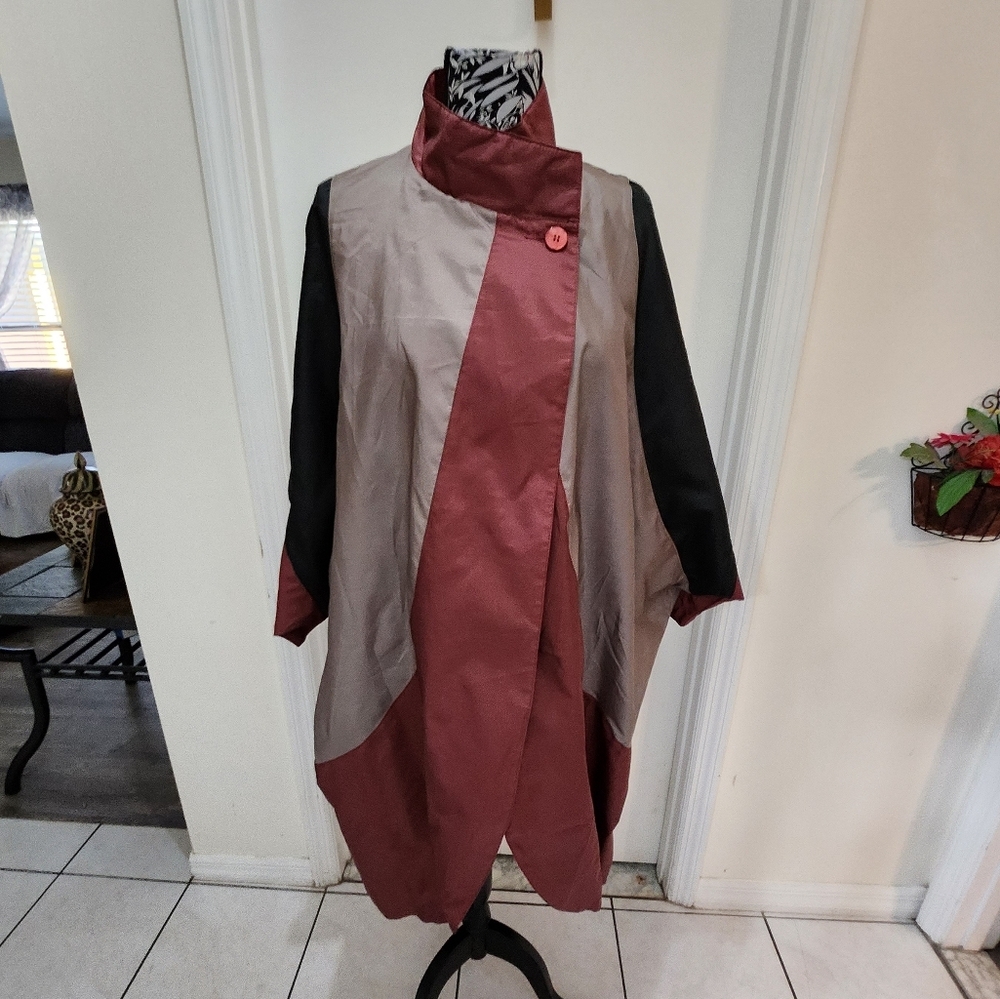 Vintage unika  forecaster international  color block  cape poncho rainco…